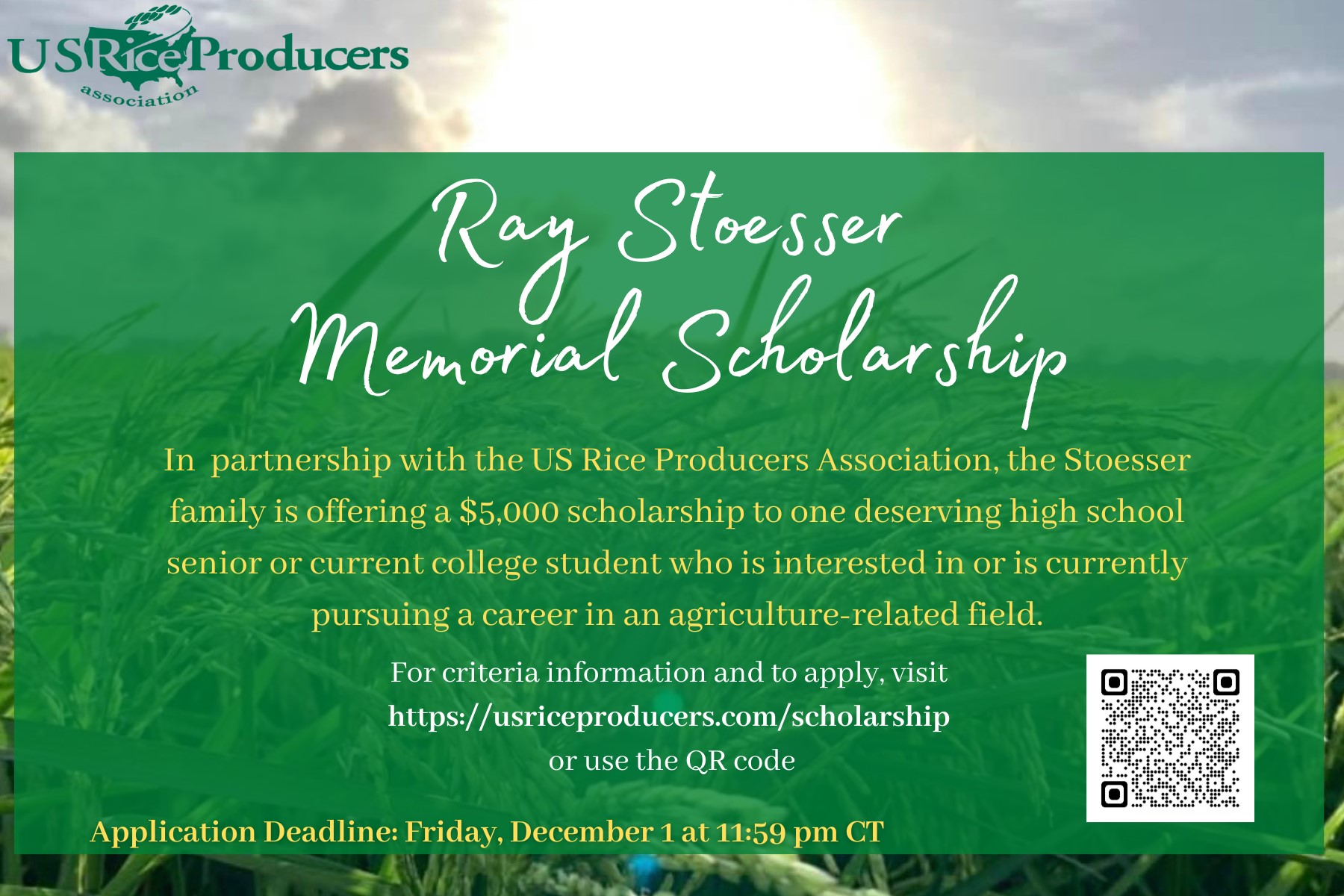 US Rice Producers Association Scholarship